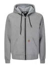 Carhartt Car-lux Logo-patch Jacket In Grey