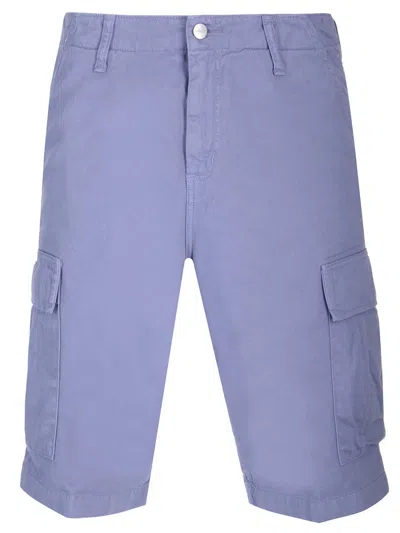 Carhartt Cargo Bermuda Shorts In Yd.gd Bay Blue Garment Dyed