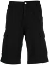 Carhartt Cotton Shorts With Patch Pockets In Black