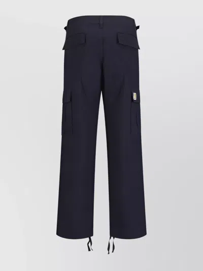Carhartt Cargo Pocket Cotton Trousers In Blue