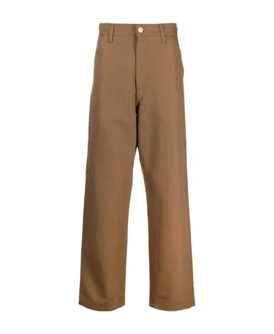 Carhartt Cargo-pockets Organic-cotton Trousers In Brown