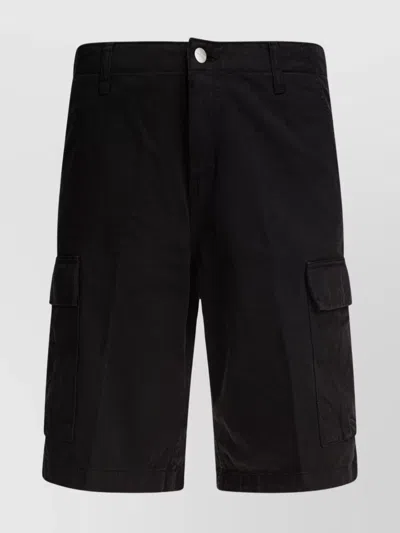 Carhartt Cargo Shorts With Back And Side Pockets In Black
