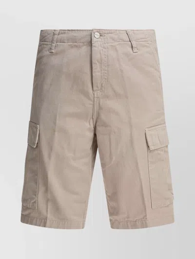 Carhartt Logo Patch Cargo Shorts In Beige