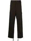 Carhartt Logo-patch Ripstop Cargo Trousers In Brown