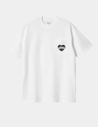 Carhartt Carhart Wip Amour Pocket T-shirt In White / Black
