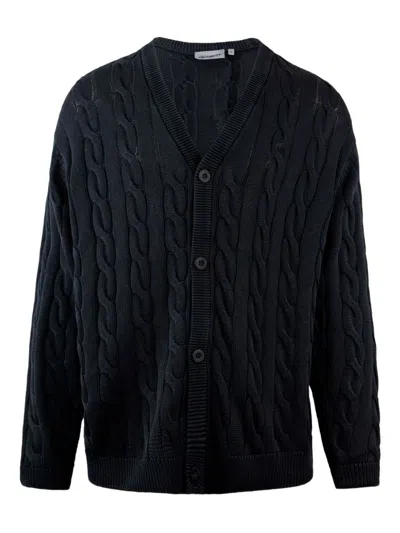 Carhartt 'carter' Cardigan Blends Classic Knitwear Style In Black
