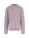 Carhartt Cable Knit Crew Sweater With Long Sleeves In Pink