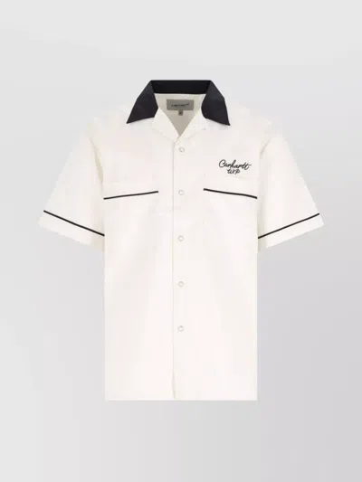CARHARTT CASUAL SHIRT WITH CONTRAST COLLAR AND FRONT POCKETS