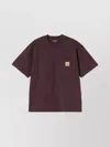 Carhartt Casual Top With Chest Pocket And Crew Neck In Brown