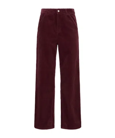 Carhartt Casual Trousers With Belt Loops In Red