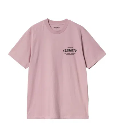 Carhartt Catalogue C Logo T-shirt In Hortensia