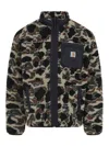 Carhartt Prentis Liner Camouflage-pattern Fleece Jacket In Black