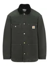 Carhartt Og Chore Coat Padded Organic Cotton Jacket In Green
