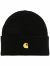 Carhartt Logo-patch Beanie Hat In Black