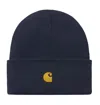 Carhartt Chase Beanie Hat Dark Navy In Navy