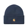 Carhartt Chase Beanie Hat Jupiter Gold In Blue