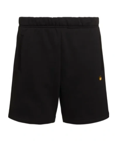 Carhartt Chase Cotton Blend Sweat Shorts In Black