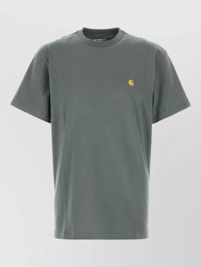 Carhartt Chase Cotton Short Sleeve Crew Neck T Shirt In Gray