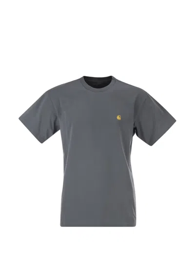 Carhartt Chase Cotton T-shirt In Blue