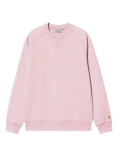 Carhartt Chase Crew-neck Sweatshirt In Pink
