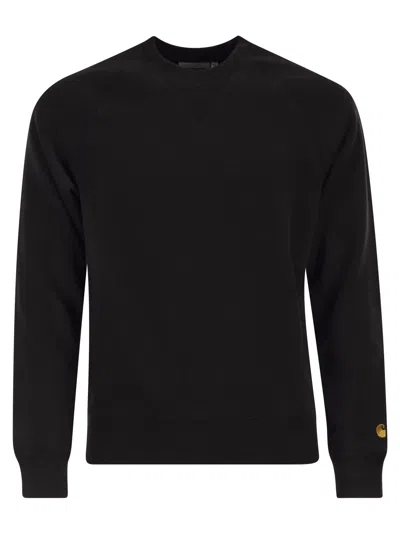 Carhartt Chase - Crew Neck Sweatshirt In Black