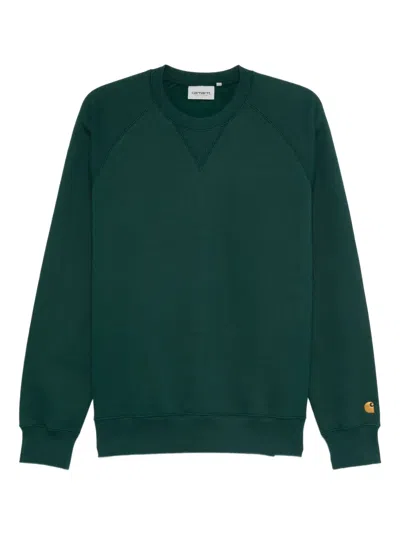 Carhartt Chase Crew-neck Sweatshirt In Green