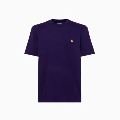Carhartt Chase Crew Neck T-shirt In Purple