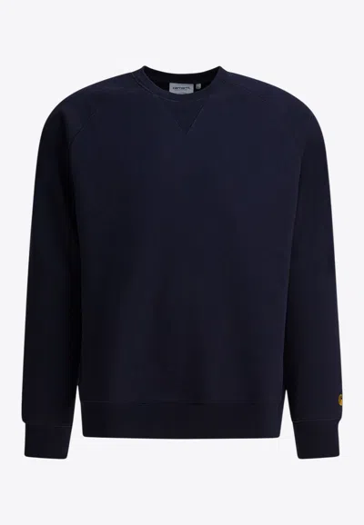 Carhartt Chase Crewneck Sweatshirt In Blue