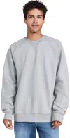 Carhartt Chase Sweatshirt In Grey Heather/gold