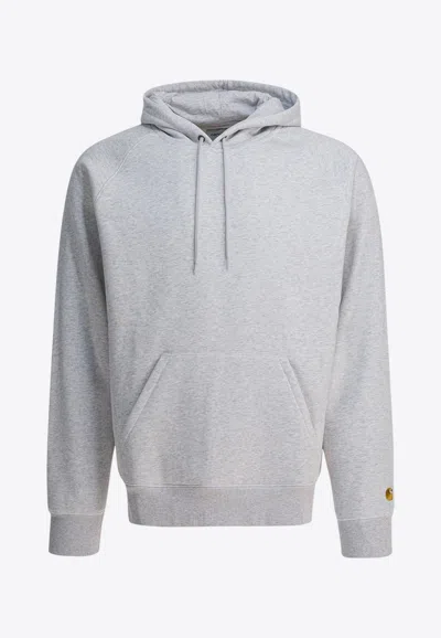 Carhartt Chase Drawstring Hoodie In Gray