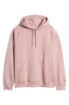 Carhartt Chase Fleece Hoodie In Glassy Pink / Gold