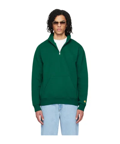 Carhartt Chase Half-zipper Sweatshirt In Green