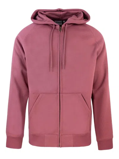 Carhartt Chase Hooded Zip-up Sweatshirt In Red