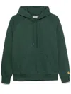 Carhartt Chase Chervil / Gold Hoodie In Green