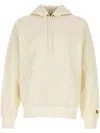 Carhartt Ivory Cotton Blend Hooded Chase Sweat In Neutrals
