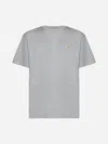 Carhartt Chase Cotton T-shirt In Grey Heather,gold