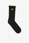 Carhartt Chase Logo Embroidered Socks In Black