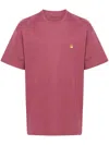 Carhartt Chase Gold Rust T-shirt In 粉色