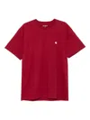 Carhartt Chase Logo-embroidered T-shirt In Red