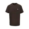 Carhartt Brown Jersey S/s Chase T-shirt<br/> In Brown