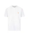 Carhartt Logo-embroidered Crew-neck T-shirt In White
