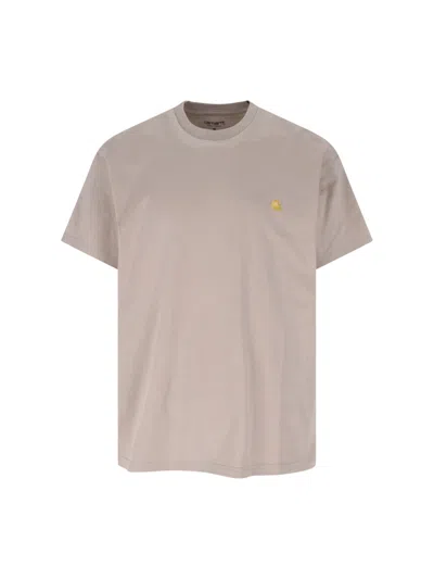 Carhartt Wip Chase Short Sleeved T Shirt Beige