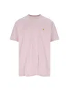 Carhartt T-shirt With Logo In Pink