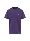 Carhartt "chase" Logo T-shirt In Purple