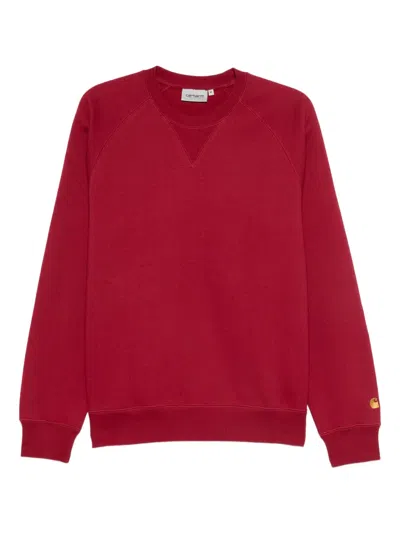 Carhartt Chase Raglan-sleeve Sweatshirt In Red