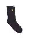 Carhartt Cotton Socks With Embroidered Logo In Black  