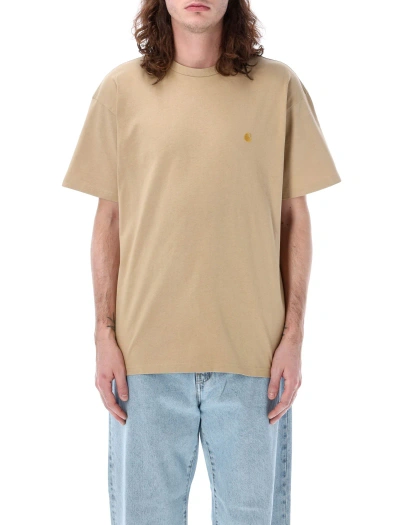 Carhartt Chase S/s T-shirt In Sable