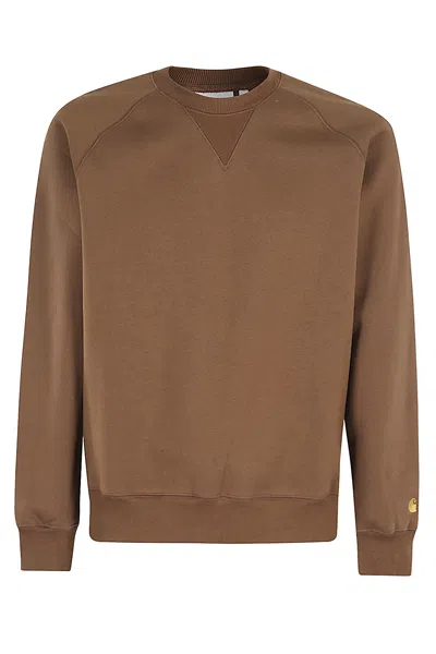 Carhartt Chase Sweat In Brown