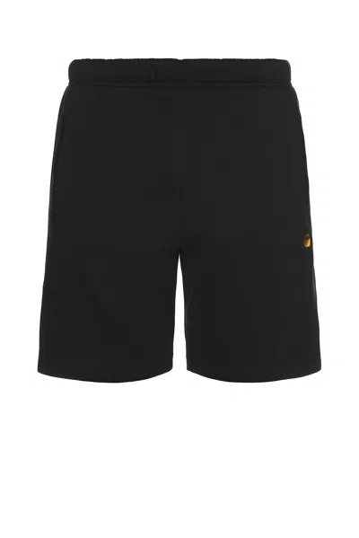 Carhartt Chase Sweatshort In Black & Gold