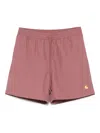 Carhartt Work In Progress Chase Swim Trunks In 粉色